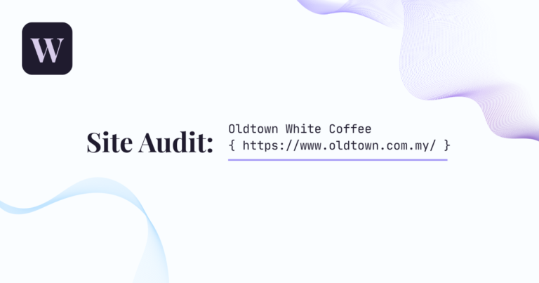 OldTown White Coffee SEO Audit